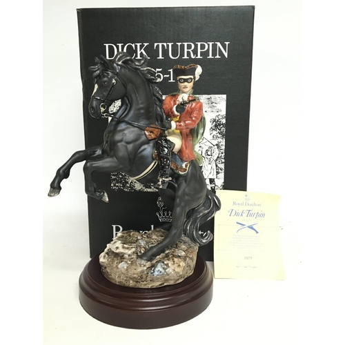 986 - A boxed Limited Edition Royal Doulton Dick Turpin figure number 1071 of 5000 with COA. HN 3272 No ob... 