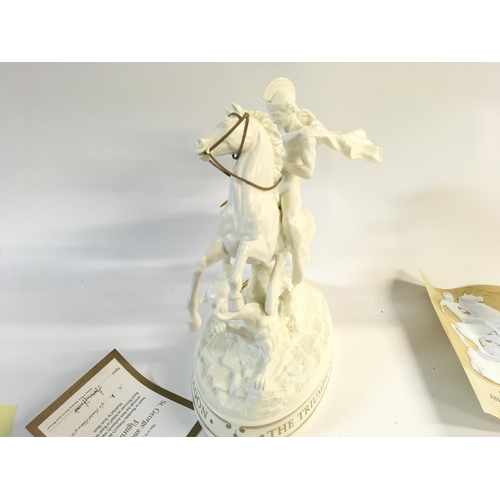 998 - Royal Worcester st George and the dragon figurine. Limited edition 2 of 50. Made on behalf of the ro... 