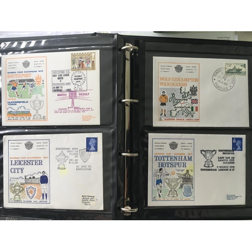 1039 - Football League First Day Covers: In official binder to include 1971 + 1972 League Cup Final, Manche... 
