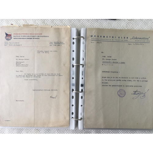 1042 - 1950s + 1960s Foreign Football Club Headed Letters: Incredible collection of around 200 letters send... 