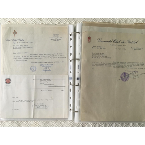 1042 - 1950s + 1960s Foreign Football Club Headed Letters: Incredible collection of around 200 letters send... 
