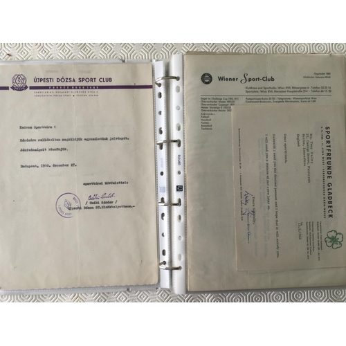 1042 - 1950s + 1960s Foreign Football Club Headed Letters: Incredible collection of around 200 letters send... 