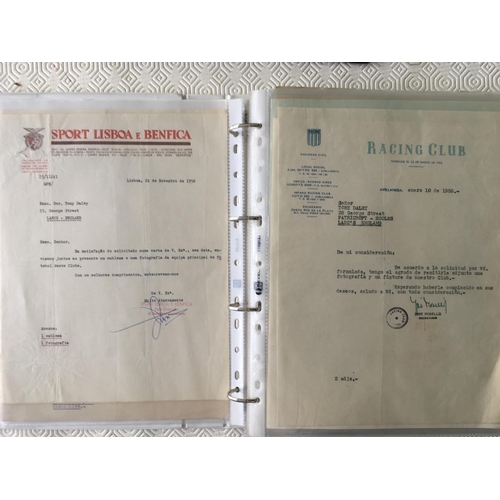 1042 - 1950s + 1960s Foreign Football Club Headed Letters: Incredible collection of around 200 letters send... 