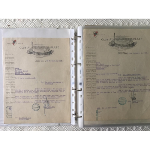 1042 - 1950s + 1960s Foreign Football Club Headed Letters: Incredible collection of around 200 letters send... 
