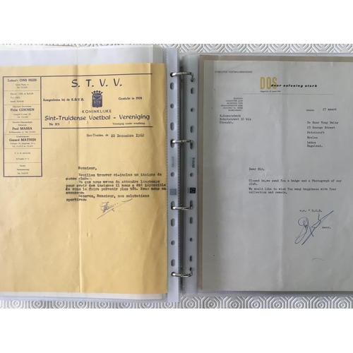 1042 - 1950s + 1960s Foreign Football Club Headed Letters: Incredible collection of around 200 letters send... 