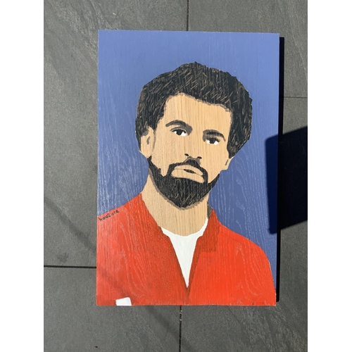 1099 - Mo Salah Liverpool Football Painting: Head and shoulders painting of the Liverpool great by Dutch ar... 