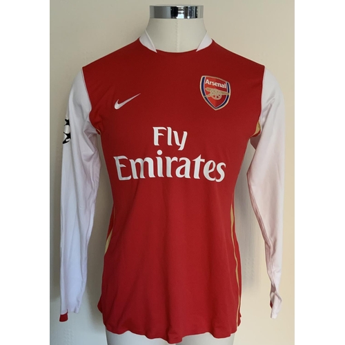 Gallas Arsenal 2006 - 2007 Match Worn Football Shirt: Number 10