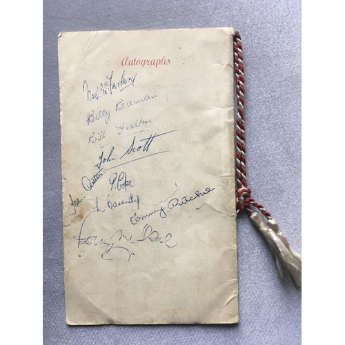28A - 51/52 Manchester United League Champions Signed Football Menu: Celebration dinner held at the Midlan... 