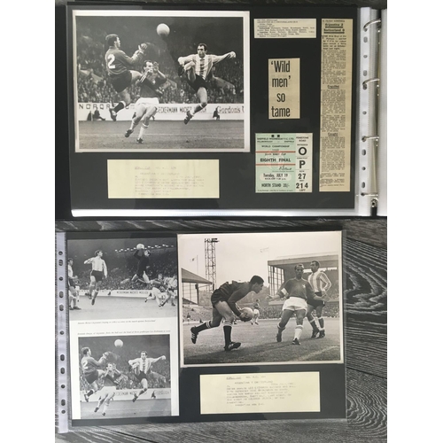 56 - LOT OF THE DAY 1966 World Cup Football Memorabilia Scrapbook: Must view incredible insight into the ... 