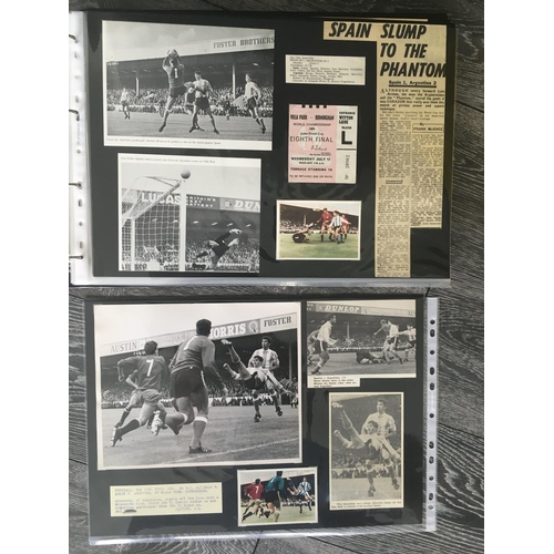 56 - LOT OF THE DAY 1966 World Cup Football Memorabilia Scrapbook: Must view incredible insight into the ... 