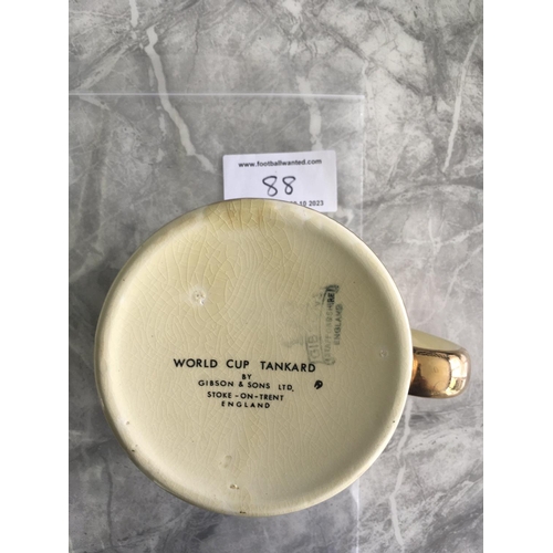 88 - 1966 Football World Cup Willie Tankard: Original large ceramic tankard featuring WC Willie one side ... 