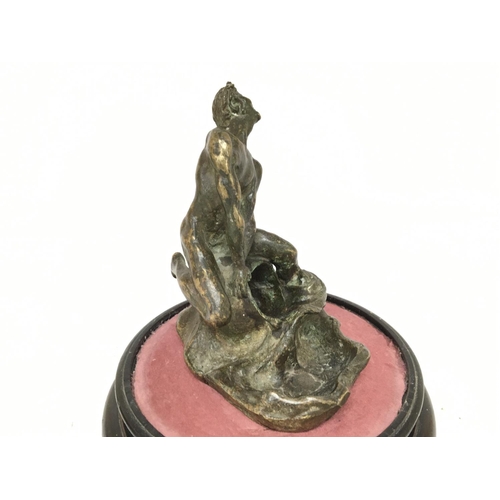 1028 - A Victorian bronze figure on a base ,18cm tall. postage category B