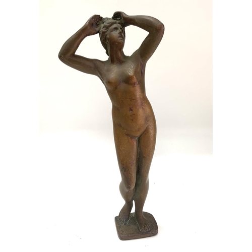 1061 - A cast bronze figure of a nude female signed Cabtinet. 24cm.