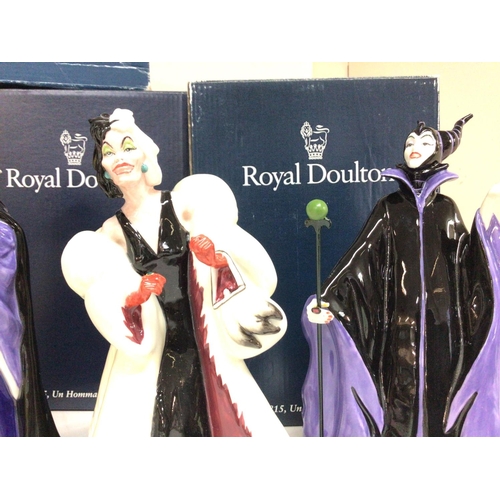 1279 - A collection of mostly boxed Royal Doulton porcelain figures including Disney Villains collection, L... 