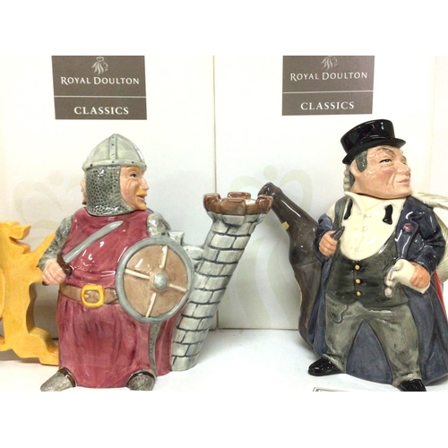 1308 - A collection of boxed limited edition Royal Doulton character teapots. Including Sodden & Sobriety, ... 