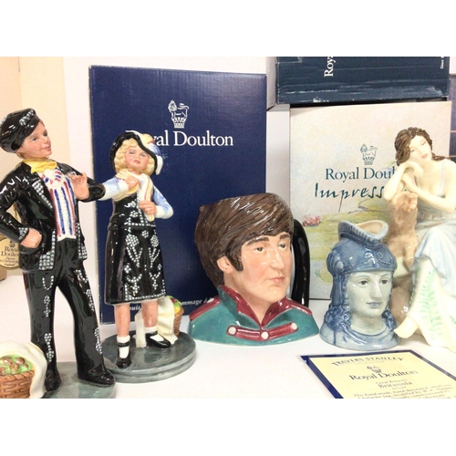 1310 - Royal Doulton figures including Lily HN3626, The Sorcerer HN4252, Dr Watson D7039, Pearly Boy HN2767... 