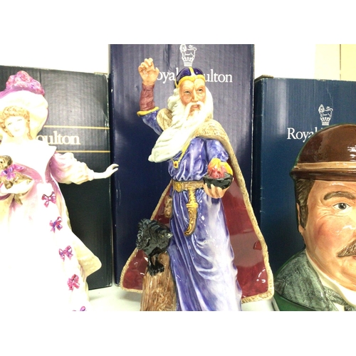 1310 - Royal Doulton figures including Lily HN3626, The Sorcerer HN4252, Dr Watson D7039, Pearly Boy HN2767... 