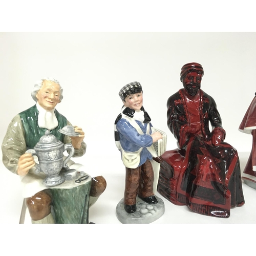 1325 - A collection of Royal Doulton Porcelain figurines including Flambe The Carpet Seller HN3277, Old Ben... 