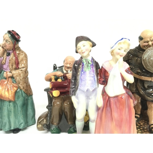 1326 - A collection of porcelain Royal Doulton figurines including A Courting HN2004, Bonnie Lassie HN1626,... 