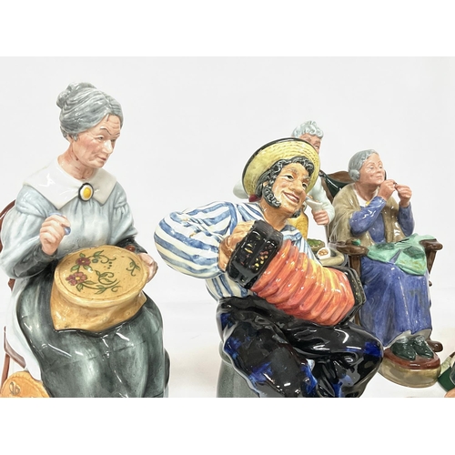 1327 - A collection of Royal Doulton Porcelain figurines including Ruth The Pirate Maid HN 2900, Jolly Sail... 