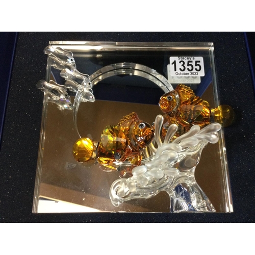 1355 - A boxed Swarovski fish figure group - Wonders of the sea - Harmony - Clown fish amount anemone. No o... 