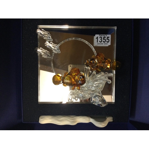 1355 - A boxed Swarovski fish figure group - Wonders of the sea - Harmony - Clown fish amount anemone. No o... 