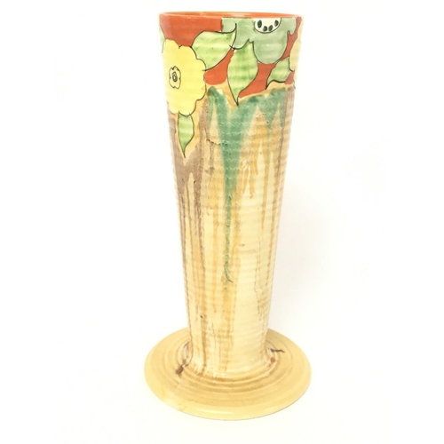 1411 - A Clarice Cliff vase, no obvious damage. postage category D