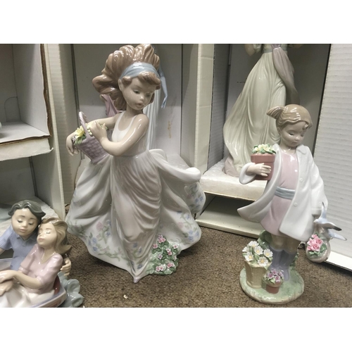 1470 - Six boxed Lladro figures including Flral path, Dama Charleston, Autumn Romane and others. together w... 