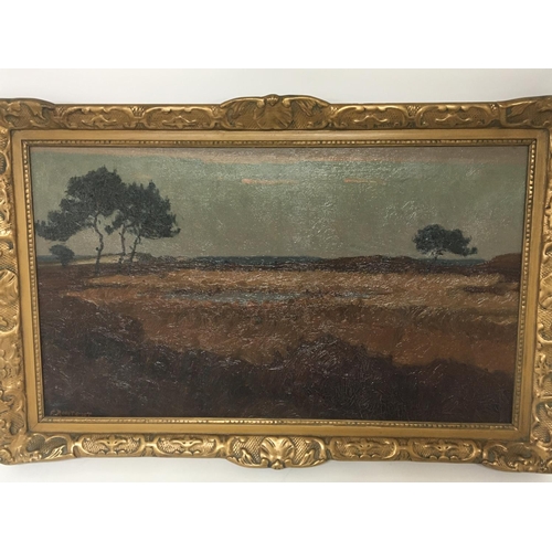 1829 - A framed oil painting on canvas landscape study early 20th Century possible Flemish signed lower rig... 