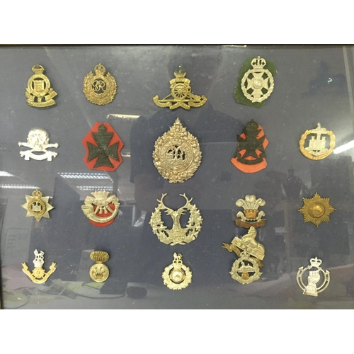 1925 - Cased Cap badges and a box of various cap badges- including the Kings Royal Rifle Corps, Gordan High... 