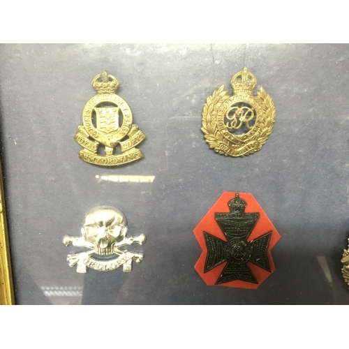 1925 - Cased Cap badges and a box of various cap badges- including the Kings Royal Rifle Corps, Gordan High... 