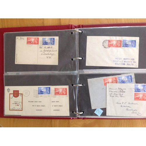 1961 - WW2 Channel Island collection in 2 albums. One album of covers and cards (about 40) mainly WW2 First... 