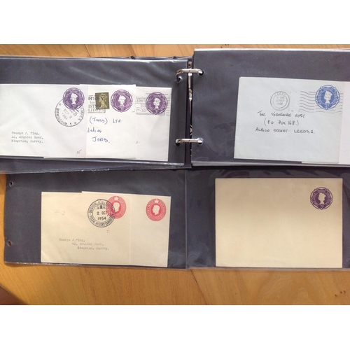 1962 - 2 albums of GB Postal stationery envelopes, used, unused and first day. All reigns about 160 items. ... 