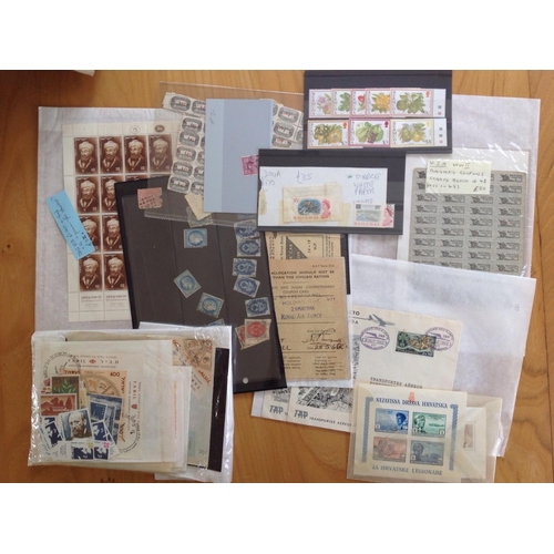 1963 - Large Glory Box of album pages and stock cards. Much GB QE2 stamps (definitives and commems, used an... 