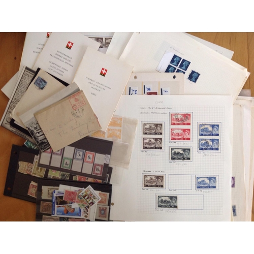 1963 - Large Glory Box of album pages and stock cards. Much GB QE2 stamps (definitives and commems, used an... 