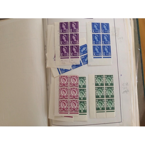 1964 - GB stamp collection of 7 albums in large, heavy box. GB Windsor album QV to 1968, 1d black (4 clear ... 