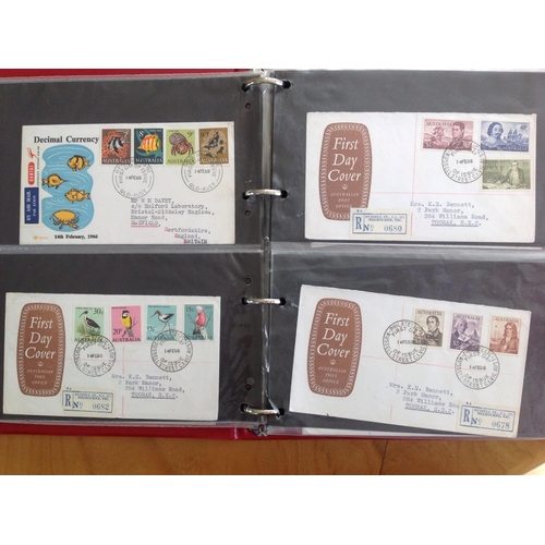 1967 - 7 albums of Australia (including A.A.T. and Christmas Island) FDCs from 1937 to 2005. Approximately ... 