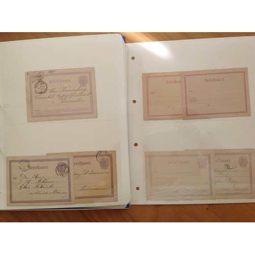 1968 - Lever-arch File of Postal Stationery for Holland (from 1871) - about 100 items plus H & G catalogue ... 