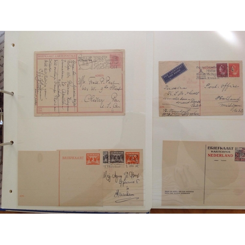 1968 - Lever-arch File of Postal Stationery for Holland (from 1871) - about 100 items plus H & G catalogue ... 