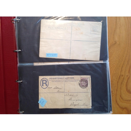 1972 - 3 albums. Specialist collection of about 170 GB postal stationery Registered Letters QV to QE2 inclu... 