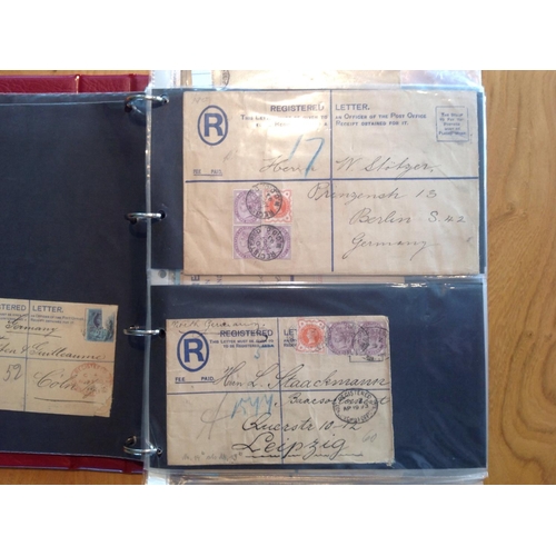 1972 - 3 albums. Specialist collection of about 170 GB postal stationery Registered Letters QV to QE2 inclu... 