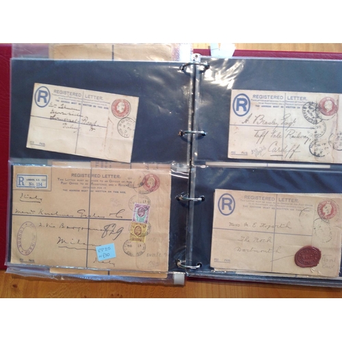 1972 - 3 albums. Specialist collection of about 170 GB postal stationery Registered Letters QV to QE2 inclu... 