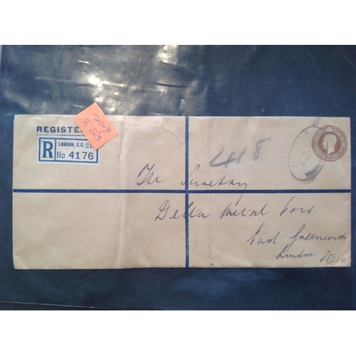 1972 - 3 albums. Specialist collection of about 170 GB postal stationery Registered Letters QV to QE2 inclu... 