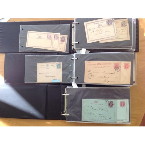 1974 - 3 albums. About 285 items of Postal Stationery QV to QE2 Letter Cards, Air Letter Card, Wrappers and... 