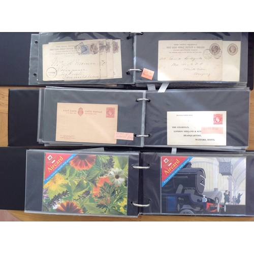 1974 - 3 albums. About 285 items of Postal Stationery QV to QE2 Letter Cards, Air Letter Card, Wrappers and... 