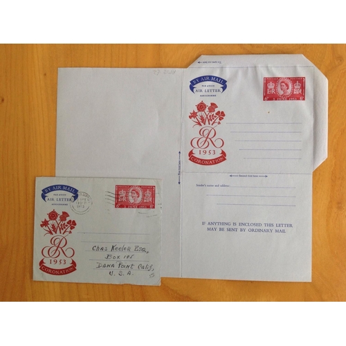 1997 - 2 blue albums of GB Air Letters unused and used (including First Day of Issue) From the first airlet... 