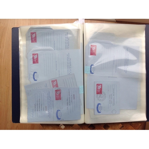 1997 - 2 blue albums of GB Air Letters unused and used (including First Day of Issue) From the first airlet... 