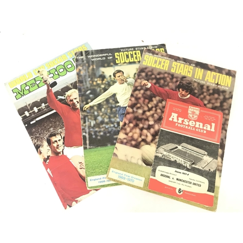 2020 - Vintage Arsenal 1957-58 programme and complete Soccer Stars sticker books. Postage category B