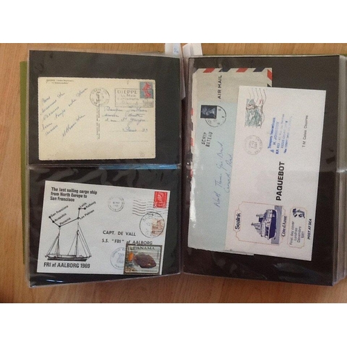 2030 - WITHDRAWN - One green album of covers and cards (about 230) relating to Shipping. (1). NO RESERVE