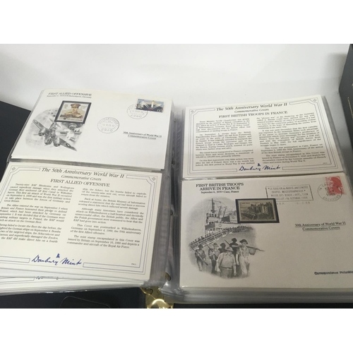 2037 - Two large extensive albums containing 50th Anniversary stamp covers World War II. (2)